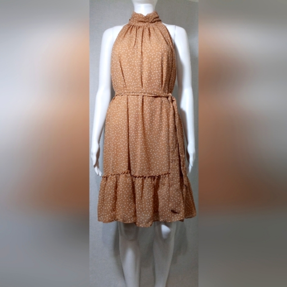 Just...Taylor Polka Dot Halter Dress